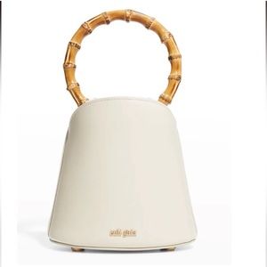 Cult Gaia Zenda Wooden Top-Handle Crossbody Bag Off White